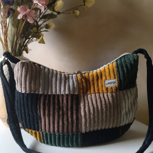 Torba sztruksowa Indianka - patchwork