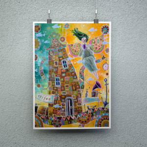 Plakat "Kawa o smaku morza"  30x42 cm