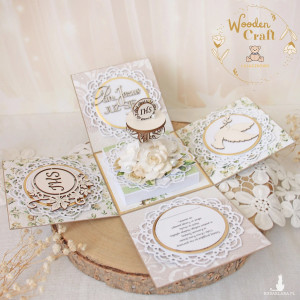 Exploding box komunijny, kartka na komunię "Simple Story 1" GOTOWY