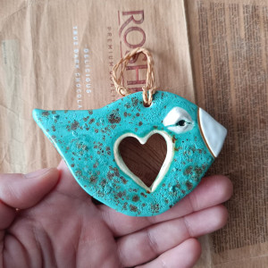 Ptaszek nakrapiany z sercem