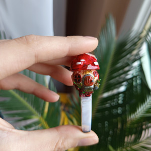 naszyjnik grzybkowy domek z agatem, idealny na prezent, magia fantasty