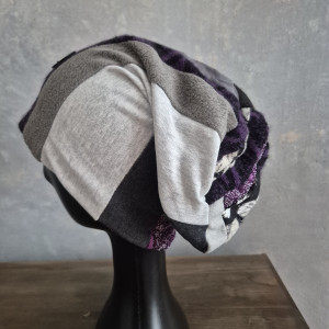 Czapka Smerfetka patchworkowa