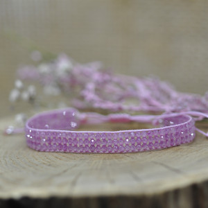 Bransoletka na krośnie z cyrkonii