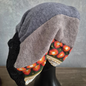 Czapka Smerfetka patchworkowa