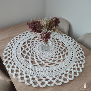 Serweta ozdobna szydełkowa ze sznurka 80cm