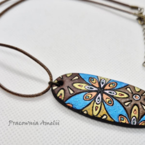 polymer clay witraże wisior