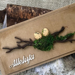 361,Wielkanoc-kartka wielkanocna z chrobotkiem