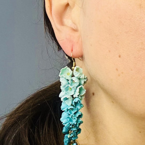 Długie Kolczyki Ombre „Błękitne Dzwonki” – Handmade (DARMOWA DOSTAWA!) 💙✨
