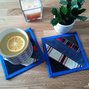 Podkładki pod kubek komplet dwie sztuki paczwork