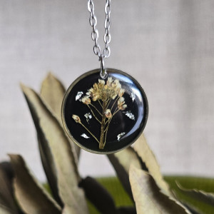 Wisiorek drzewko szczęścia prawdziwe kwiaty