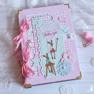 Baby girl/ Pamiętnik osobisty mamy  ręcznie wykonany