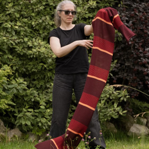 Szalik w paski - cienka i miękka wełna merino