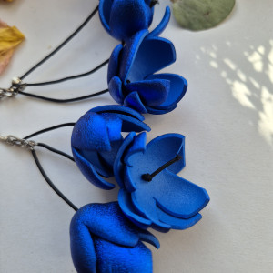 Kolczyki lekkie metaliczne-niebieskie