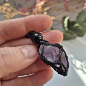 Wisior kamień ametyst