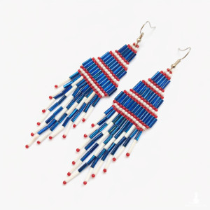 Ticala – etniczne turkusowe kolczyki z koralików w stylu indiańskim