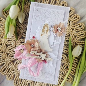 Kartka komunijna dla dziewczynki