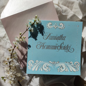 kartka Pamiątka Pierwszej Komunii SILVER