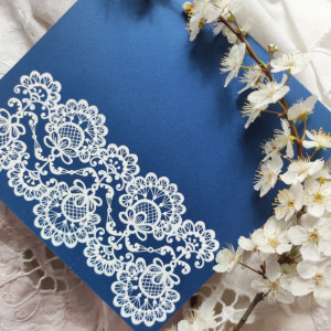 elegancka kartka rocznica, chrzest, komunia, ślub KORONKA