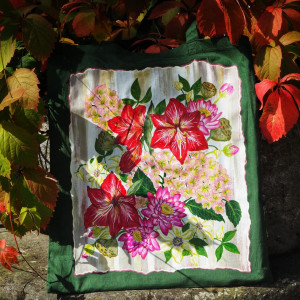 ręcznie malowana torba na zakupy LOTOS