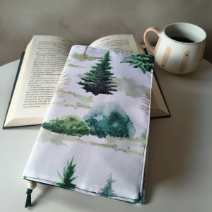 Okładka/etui wodoodporne na książkę zimowy las
