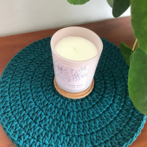 Podkładka na stół okrągła,pod talerz z sznurka.40cm