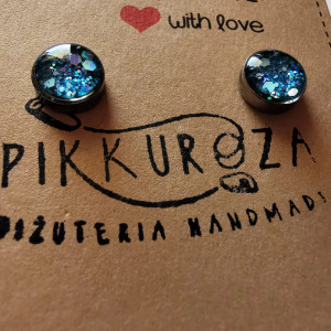 Niebieskie turkusowe kolczyki