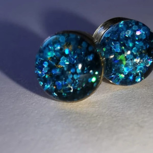 Mini kolczyki niebieskie