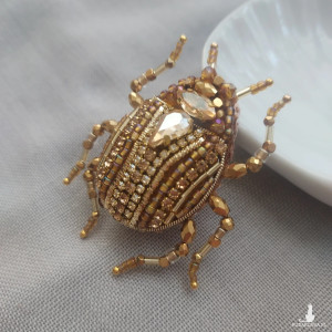 Wiosenna broszka złoty ŻUCZEK