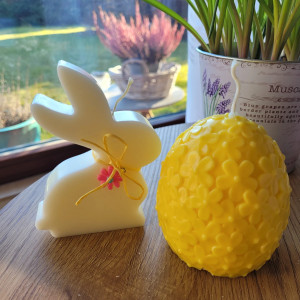 Zajac I duże jajo XXL - zestaw świec sojowych handmade