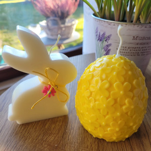 Zajac I duże jajo XXL - zestaw świec sojowych handmade