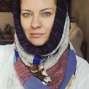 Komin patchworkowy kret po przyjacielsku