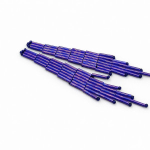 Etniczne fioletowe kolczyki z japońskich koralików - Serenity