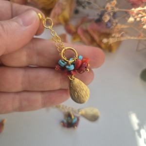 Kolczyki koraliki i minerały