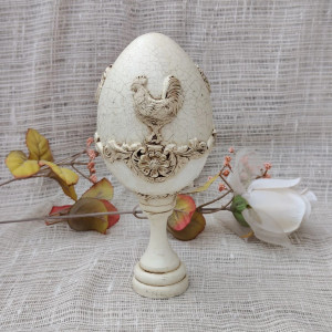 Pisanka dekoracyjna Rustykalny Kogut w stylu prowansalskim