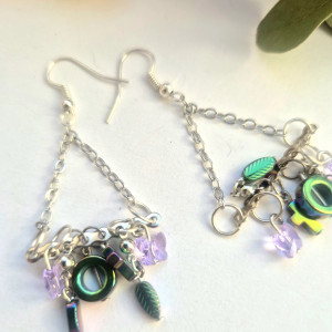 Kolczyki koraliki szkiełka