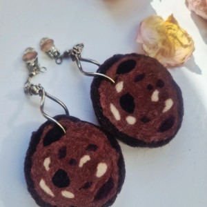 Klipsy filcowane długie