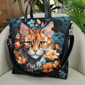 Torebka damska shopperka - kot 3