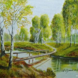 POSEZONOWA WYPRZEDAŻ ZESTAWU OBRAZÓW - DYPTYK "NATURA PĘDZLEM MALOWANA" - 2x 24x30cm