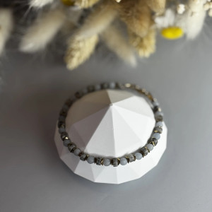 Bransoletka z jaspisu i angelitu