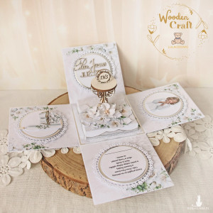 Exploding box komunijny, kartka na komunię "Bright 1" GOTOWY