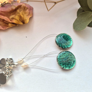 Klipsy zielone łezki