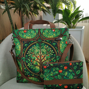 Torebka damska shopperka z kosmetyczką torebka miejska na ramę - 2