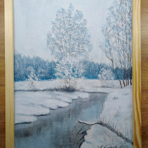 POMYSŁ NA SPERSONALIZOWANY PREZENT - OBRAZ Z RAMĄ I INSPIRUJĄCYM MOTTEM MOTYWACYJNYM - "ZIMOWĄ PORĄ"