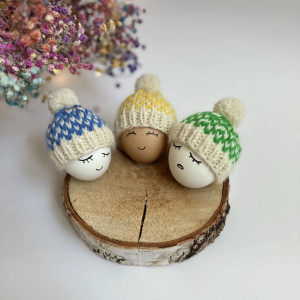 Czapeczki na jajka wielkanocne - zestaw 3 szt.