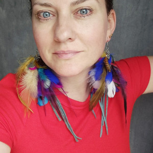 Kolczyki bujne długie pióra