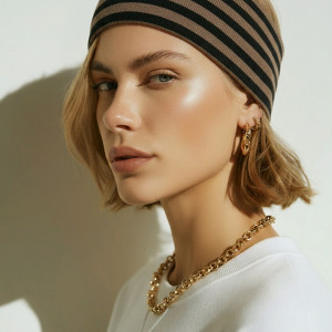 opaska wiosenna dzianinowa