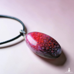 Naszyjnik 3D z żywicy – rękodzieło, unikat