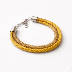 Bransoletka uniwersalna złote rzemyki