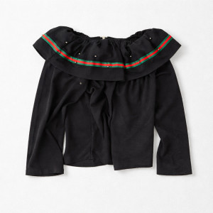 Bluzka czarne odkryte ramiona