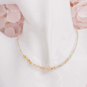 Naszyjnik serce obfitości - Cytryn